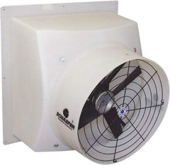 Schaefer Ventilation Equipment - 20" Blade, Direct Drive, 1/2 hp, 4,970 CFM, TEAO Exhaust Fan - 24-3/4" Opening Height x 23-1/2" Opening Width, 4.8/2.4 Amp, 1 Speed, Single Phase - Benchmark Tooling