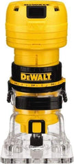 DeWALT - 31,000 RPM, 0.6 HP, 4.5 Amp, Laminate Trimmer Electric Router - 120 Volts, 1/4 Inch Collet - Benchmark Tooling