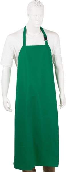 MCR Safety - 35 x 48" General Purpose Bib Apron - PVC & Polyester, 23 oz Material, Green, Flame Resistant - Benchmark Tooling