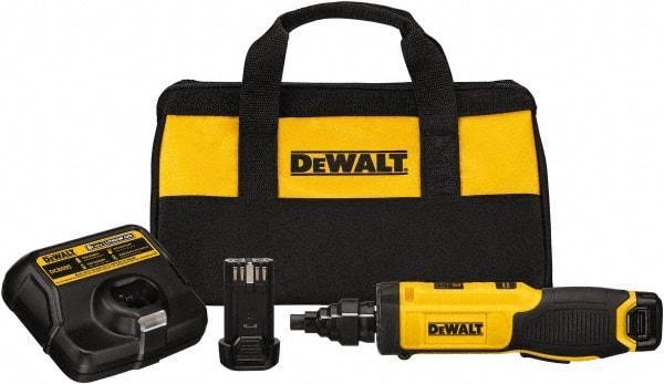 DeWALT - 8 Volts, Lithium-Ion Battery, Inline Cordless Screwdriver - 430 RPM, 40 Inch/Lbs. Torque - Benchmark Tooling