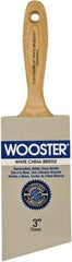 Wooster Brush - 3" Angled Hog Varnish Brush - 2-15/16" Bristle Length, 5-1/8" Maple Beavertail Handle - Benchmark Tooling