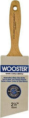 Wooster Brush - 2-1/2" Angled Hog Varnish Brush - 2-15/16" Bristle Length, 5-1/8" Maple Beavertail Handle - Benchmark Tooling