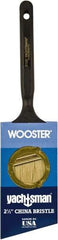 Wooster Brush - 2-1/2" Angled Hog Sash Brush - 2-11/16" Bristle Length, 5-1/8" Plastic Fluted Handle - Benchmark Tooling