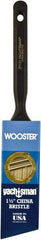 Wooster Brush - 1-1/2" Angled Hog Sash Brush - 2-3/16" Bristle Length, 6-1/4" Plastic Fluted Handle - Benchmark Tooling