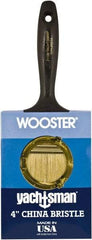 Wooster Brush - 4" Flat Hog Wall Brush - 3-3/16" Bristle Length, 6-1/4" Plastic Beavertail Handle - Benchmark Tooling