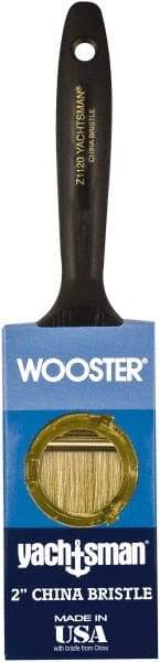 Wooster Brush - 2" Flat Hog Varnish Brush - 2-7/16" Bristle Length, 6-1/4" Plastic Beavertail Handle - Benchmark Tooling