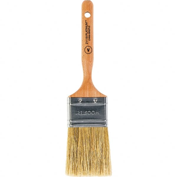 Wooster Brush - 2" Flat Hog Varnish Brush - 2-11/16" Bristle Length, 5-1/8" Maple Dowel Handle - Benchmark Tooling