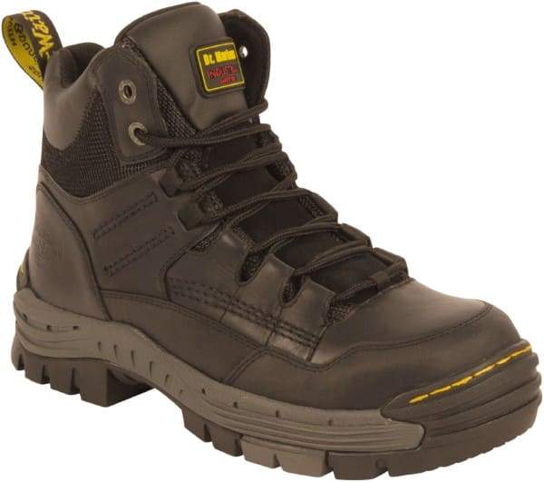 Dr. Martens - Men's Size 7 Medium Width Composite Work Boot - Black, Leather Upper, Rubber Outsole, 6-1/2" High, Non-Slip - Benchmark Tooling