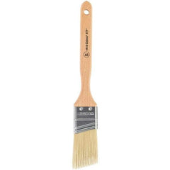 Wooster Brush - 1-1/2" Angled Synthetic Sash Brush - 2-7/16" Bristle Length, 7-7/8" Maple Fluted Handle - Benchmark Tooling