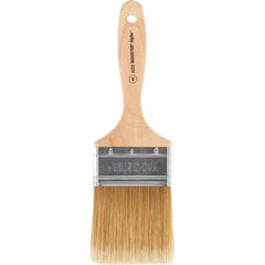 Wooster Brush - 3" Flat Synthetic Varnish Brush - 3-3/16" Bristle Length, 6-1/2" Maple Beavertail Handle - Benchmark Tooling