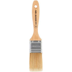 Wooster Brush - 1-1/2" Flat Synthetic Varnish Brush - 2-7/16" Bristle Length, 6-1/2" Maple Beavertail Handle - Benchmark Tooling