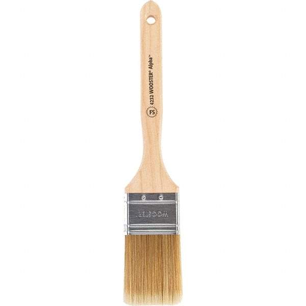 Wooster Brush - 2" Flat Synthetic Sash Brush - 2-11/16" Bristle Length, 7-7/8" Maple Fluted Handle - Benchmark Tooling