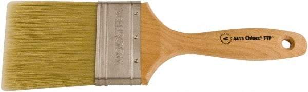 Wooster Brush - 3" Flat Synthetic Varnish Brush - 3-3/16" Bristle Length, 6-1/2" Maple Beavertail Handle - Benchmark Tooling