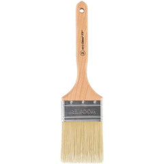 Wooster Brush - 3" Flat Synthetic Sash Brush - 3-3/16" Bristle Length, 7-7/8" Maple Fluted Handle - Benchmark Tooling