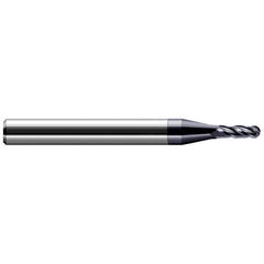 Harvey Tool - Ball End Mills; Mill Diameter (mm): 1.00 ; Mill Diameter (Decimal Inch): 0.0390 ; Number of Flutes: 3 ; Length of Cut (Decimal Inch): 0.1170 ; Material: Solid Carbide ; Overall Length (Inch): 1-1/2 - Exact Industrial Supply