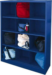 Sandusky Lee - 4 Shelf, Closed Shelving Cubby Cabinet - 46 Inch Wide x 18 Inch Deep x 66 Inch High, Blue - Benchmark Tooling