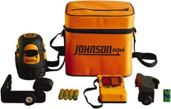 Johnson Level & Tool - 1 Beam 200' (Interior) 300' (Exterior) Max Range Self Leveling Line Laser - Red Beam, 1/8" at 50' Accuracy, 3-3/4" Long, Battery Included - Benchmark Tooling