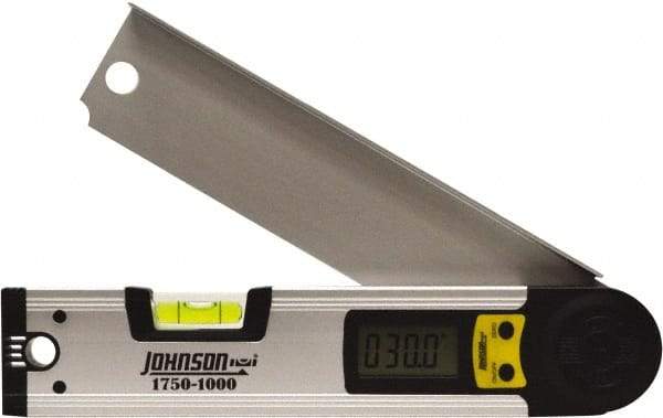 Johnson Level & Tool - 225° Measuring Range, Digital Protractor - 0.01° Resolution, 10 Inch Long Blade, Accuracy Up to 0.03°, CR2032 Lithium Battery Not Included - Benchmark Tooling