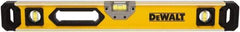 DeWALT - Magnetic 78" Long 3 Vial Box Beam Level - Aluminum, Yellow - Benchmark Tooling