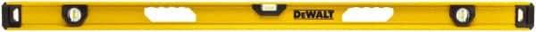 DeWALT - Magnetic 48" Long 3 Vial I-Beam Level - Aluminum, Yellow - Benchmark Tooling