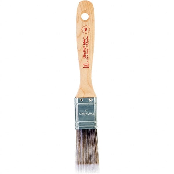 Wooster Brush - 1" Flat Nylon/Polyester Varnish Brush - 2-3/16" Bristle Length, 6-1/2" Maple Beavertail Handle - Benchmark Tooling