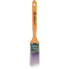 Wooster Brush - 1-1/2" Angled Synthetic Sash Brush - 2-7/16" Bristle Length, 7.77" Maple Fluted Handle - Benchmark Tooling