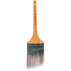 Wooster Brush - 3" Angled Nylon/Polyester Sash Brush - 2-15/16" Bristle Length, 8" Maple Rattail Handle - Benchmark Tooling