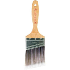 Wooster Brush - 3" Angled Nylon/Polyester Varnish Brush - 3-3/16" Bristle Length, 6-1/2" Maple Beavertail Handle - Benchmark Tooling
