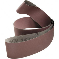 3M - 2" Wide x 132" OAL, 400 Grit, Aluminum Oxide Abrasive Belt - Aluminum Oxide, Coated, Cloth Backing, Series 302D - Benchmark Tooling