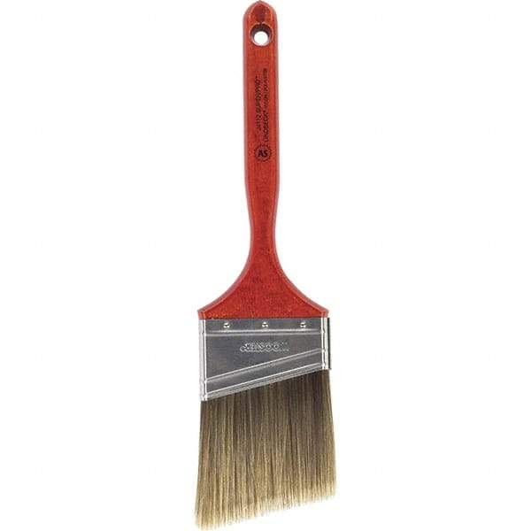 Wooster Brush - 3" Angled Nylon/Polyester Sash Brush - 3-3/16" Bristle Length, 7-3/16" Wood Fluted Handle - Benchmark Tooling