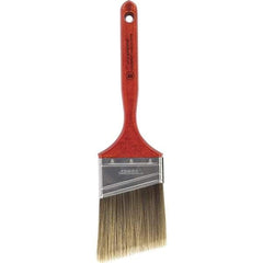 Wooster Brush - 3" Angled Nylon/Polyester Sash Brush - 3-3/16" Bristle Length, 7-3/16" Wood Fluted Handle - Benchmark Tooling