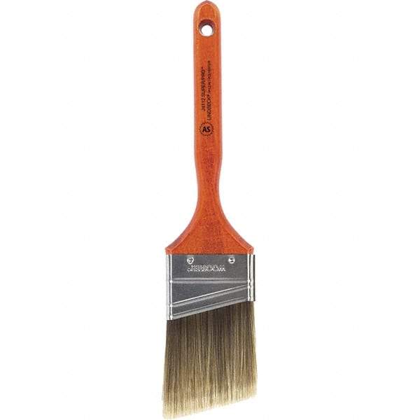 Wooster Brush - 2-1/2" Angled Nylon/Polyester Sash Brush - 2-15/16" Bristle Length, 7-3/16" Wood Fluted Handle - Benchmark Tooling