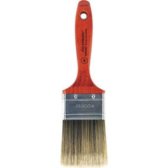 Wooster Brush - 2-1/2" Flat Nylon/Polyester Varnish Brush - 2-15/16" Bristle Length, 5-1/2" Wood Beavertail Handle - Benchmark Tooling