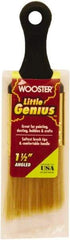 Wooster Brush - 1-1/2" Flat Synthetic General Purpose Paint Brush - 2-3/16" Bristle Length, 2-1/2" Plastic Short Handle - Benchmark Tooling