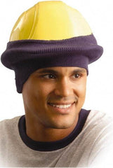 OccuNomix - One Size Fits All Size, Blue/Yellow, Over Hard Hat Ear Band Winter Liner - Regular Length, 1 Layer - Benchmark Tooling