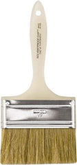 Wooster Brush - 4" Flat Hog Chip Brush - 1-15/16" Bristle Length, 5-5/8" Plastic Beavertail Handle - Benchmark Tooling