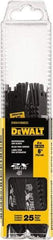 DeWALT - 6" Long x 1" Thick, High Speed Steel Reciprocating Saw Blade - Tapered Profile, 6 TPI, Toothed Edge, Universal Shank - Benchmark Tooling