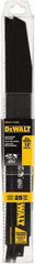 DeWALT - 12" Long x 1" Thick, High Speed Steel Reciprocating Saw Blade - Straight Profile, 10 TPI, Toothed Edge, Universal Shank - Benchmark Tooling