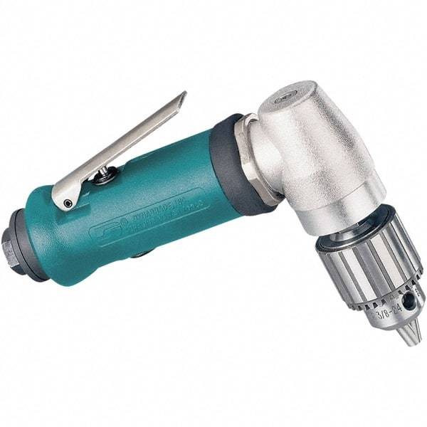 Dynabrade - 1/4" Keyed Chuck - Right Angle Handle, 20,000 RPM, 0.4 hp, 90 psi - Benchmark Tooling