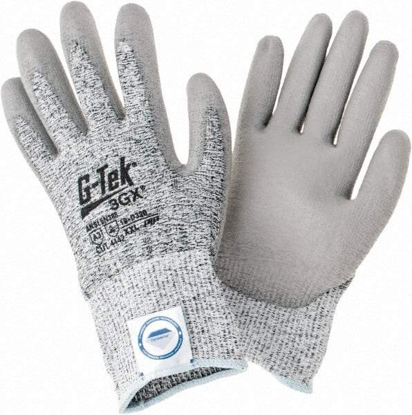 PIP - Size 2XL, ANSI Cut Lvl A3, Cut Resistant Gloves - Palm & Fingers Coated, Salt & Pepper - Benchmark Tooling