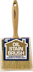 Wooster Brush - 4" Flat Hog Utility Paint Brush - 2-11/16" Bristle Length, 5-13/16" Poly Foam Beavertail Handle - Benchmark Tooling