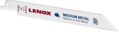 Lenox - 6" Long x 3/4" Thick, Bi-Metal Reciprocating Saw Blade - Straight Profile, 18 TPI, Toothed Edge - Benchmark Tooling