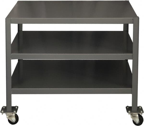 Durham - Mobile Work Bench - Steel, Gray, 36" Long x 24" Deep x 30" High - Benchmark Tooling