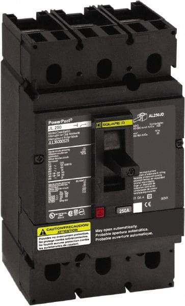 Square D - 600 VAC, 250 Amp, Automatic Molded Case Switch - 3 Pole, 100 at 480 VAC, 125 at 240 VAC, 50 at 600 VAC kA Interrupting Rating x 4.12 Inch Wide x 5 Inch Deep x 7.52 Inch High - Benchmark Tooling