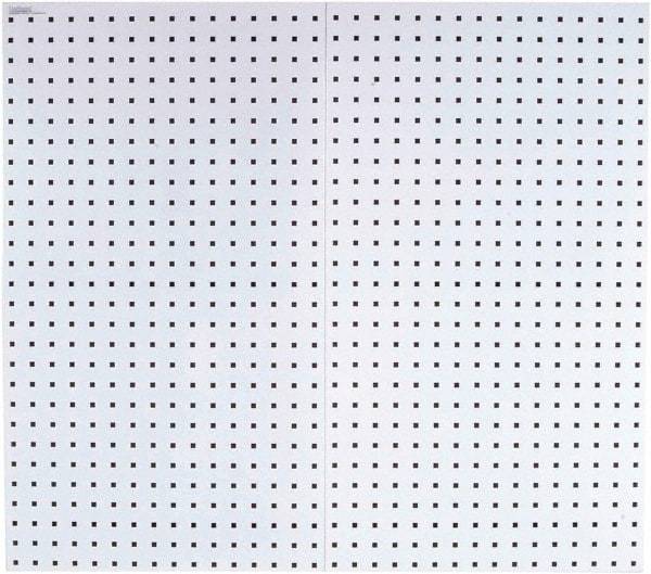 Triton - 18" Wide x 36" High Industrial Steel Tool Peg Board System - 2 Panels, Steel, White - Benchmark Tooling