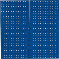 Triton - 18" Wide x 36" High Industrial Steel Tool Peg Board System - 2 Panels, Steel, Blue - Benchmark Tooling