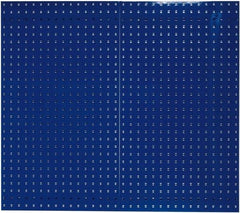 Triton - 24" Wide x 42-1/2" High Industrial Steel Tool Peg Board System - 2 Panels, Steel, Blue - Benchmark Tooling