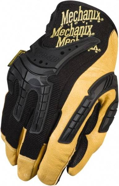 Mechanix Wear - Size L (10) Leather/TPR General Protection Work Gloves - For General Purpose, Uncoated, Hook & Loop Cuff, Full Fingered, Black, Paired - Benchmark Tooling