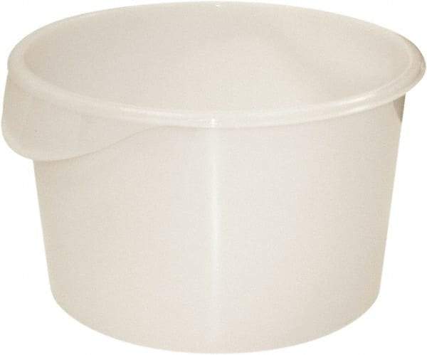 Rubbermaid - Round, White Polyethylene Food Storage Container - 8.1" High x 13.1" Wide - Benchmark Tooling