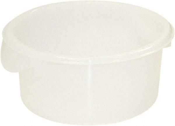 Rubbermaid - Round, White Polyethylene Food Storage Container - 7.6" High x 10" Wide - Benchmark Tooling